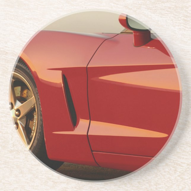 Porta-copos Minha corveta vermelha (Frente)