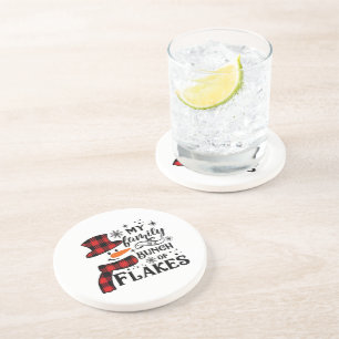 Porta-copos Minha família é um monte de Flakes Snowflake