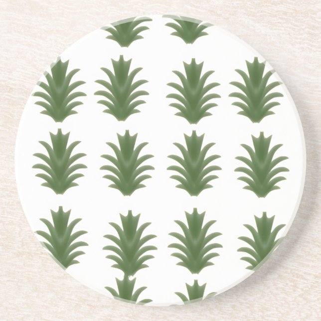 Porta-copos Minimalist Green Leaf Botanical Paper Plate (Frente)