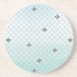 Porta-copos Mint Blue Ombre Silver Sereia