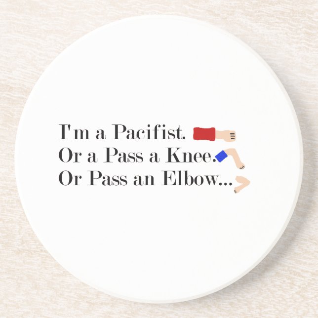 Porta-copos MMA Pacifist Humor Design (Frente)