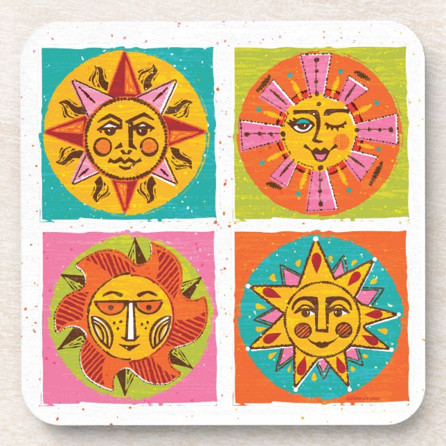 Porta copos Mod Sun Faces (Frente)