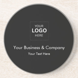 Porta-copos Modelo de logotipo de negócios de luxo preto perso