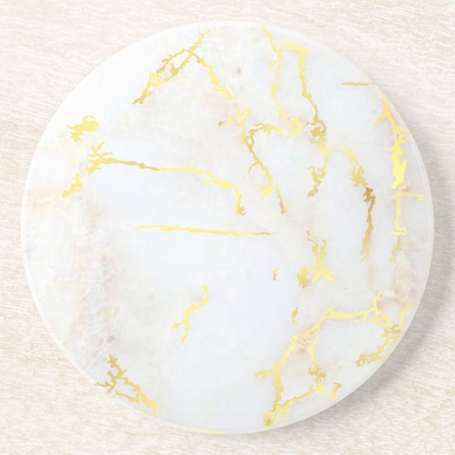 Porta-copos Modelo de Tendência Elegante de Marble Dourado Per (Frente)
