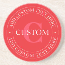 Modelo de texto circular elegante editável em verm