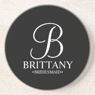 Porta-copos Modern Personalized Monogram and Name Bridesmaid