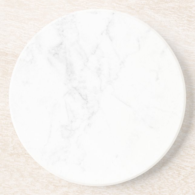 Porta-copos Modern Simple White Marble Rustic Paper Coaster (Frente)