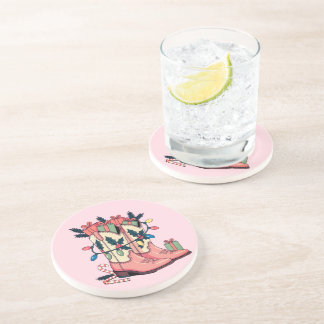 Porta-copos Moderna Cowgirl Rosa Boot Western Natal