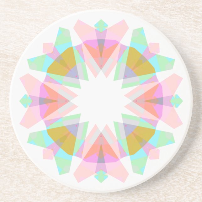 Porta-copos Moderno Retro Rosa Verde Estrela Dopamina Decoraçã (Frente)