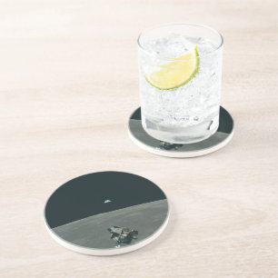 Porta-copos Módulo Lunar Apollo e nascer da Terra sobre a Lua