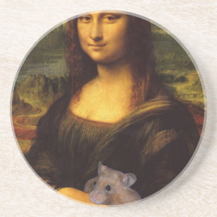 Porta-copos Mona Lisa com hamster