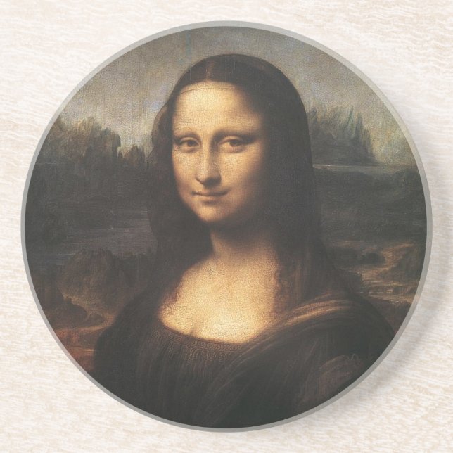 Porta-copos Mona Lisa em tela (Frente)