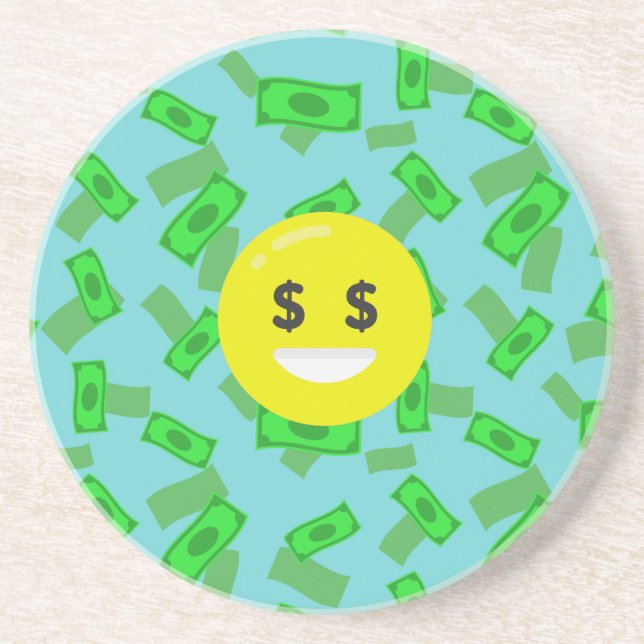 Porta-copos money eyed emoji (Frente)