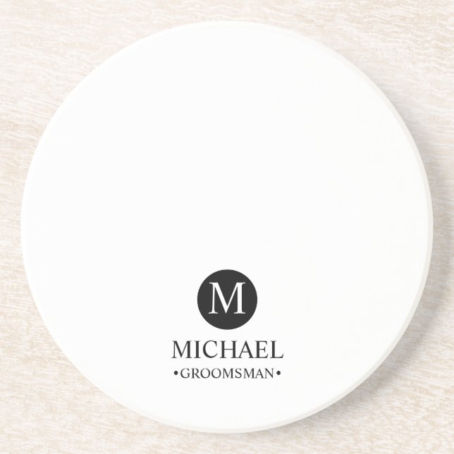 Porta-copos Monograma e Nome de Padrinhos de casamento Persona (Frente)