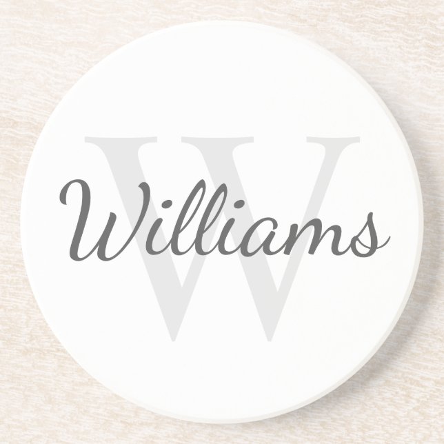 Porta-copos Monograma e Nome Personalizados (Frente)