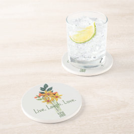 Porta-copos Monograma, Flores Enchidas Em Papel, Arredondar Sa