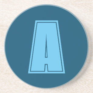 Porta-copos Monograma Inicial Monograma do Ocean & Sky Blue Ch