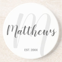 Monograma Personalizado de Script Moderno e Nome d