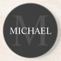 Monograma Personalizado e Nome Preto