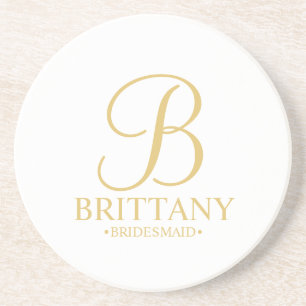 Porta-copos Monograma Personalizado Moderno e Nome Bridesmaid