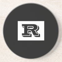 Monograma preto esboçado grande, preto