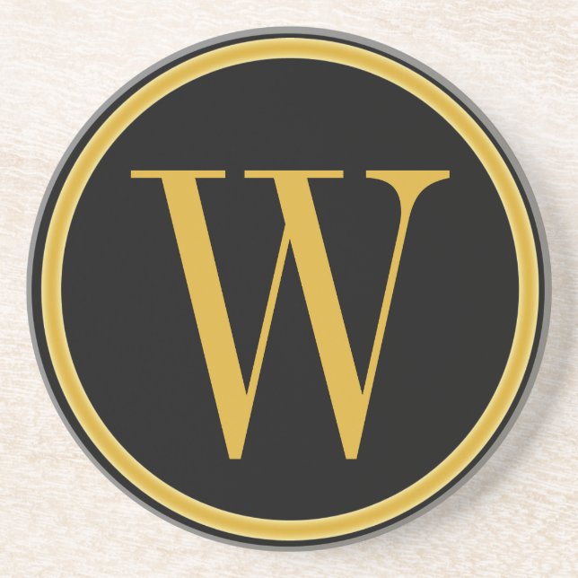 Porta copos Monogrammed clássica (Frente)