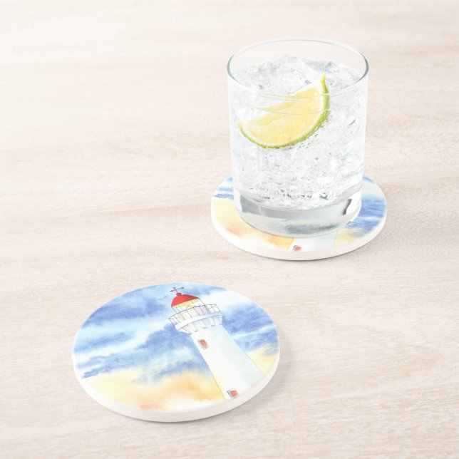 Porta-copos Montanhas do farol náutico (Lateral)