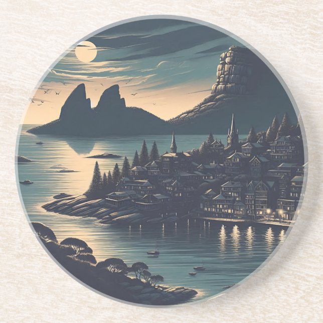 Porta-copos Moonlit Port (Frente)