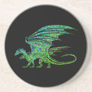 Porta-copos Mosaico do Dragão Verde Incrível