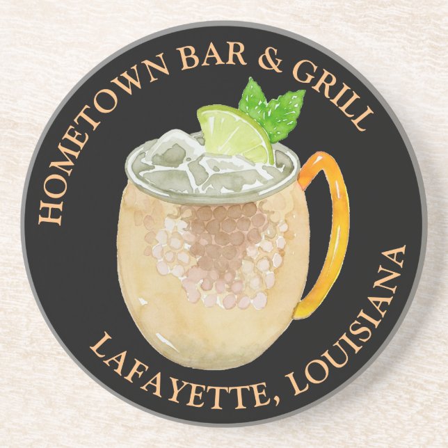 Porta-copos Moscou Mule Cocktail Personalizado (Frente)