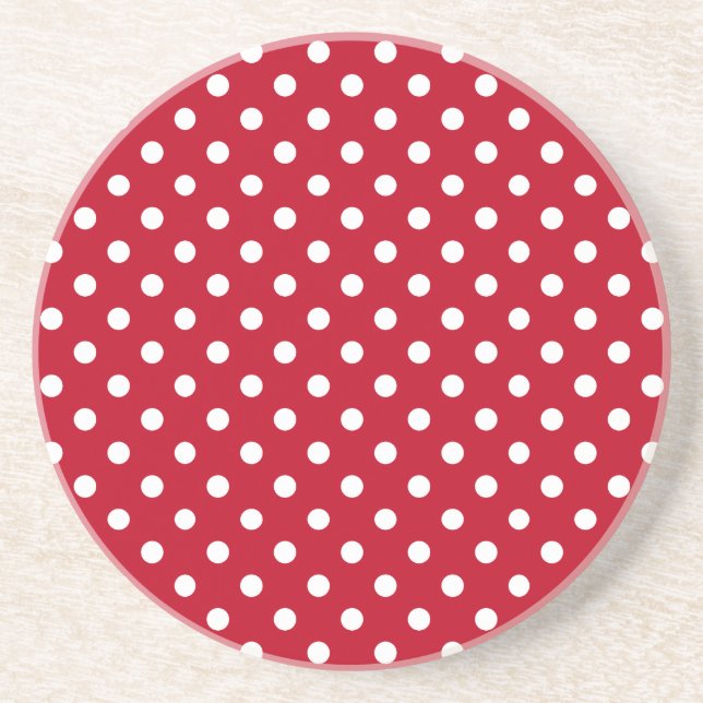 Porta-copos Motif Pois Blanc Rouge et blanc (Frente)