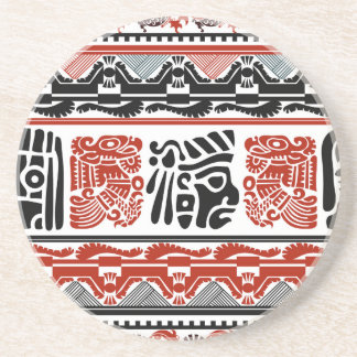 Porta-copos Motivos indianos, vermelho-preto, padrão perfeito.