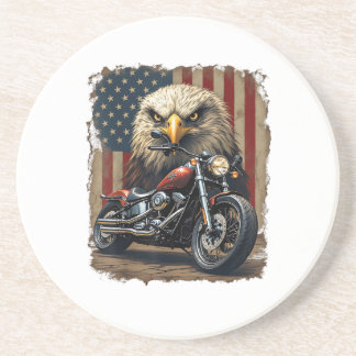 Porta-copos Motorcycle USA Flag Retro Biker Chopper