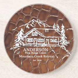 Porta-copos Mountain Cabin Faux Crocodile Leather Doormat
