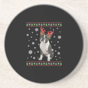 Porta-copos Mulher Boston Terrier Xmas Ugly Christmas Sweater