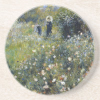 Mulher com Parasol em Jardim por Auguste Renoir