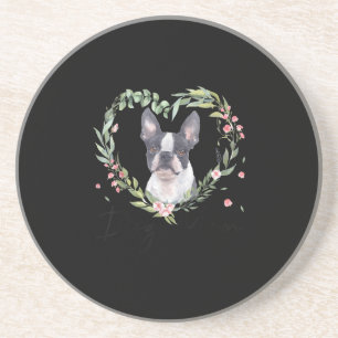 Porta-copos Mulheres Cujam Boston Terrier Mamãe Flower Dog Lo
