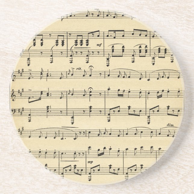 Porta-copos Música de Folha Antiga (Frente)