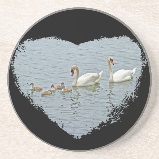Porta-copos Mute Swan Famly (Frente)