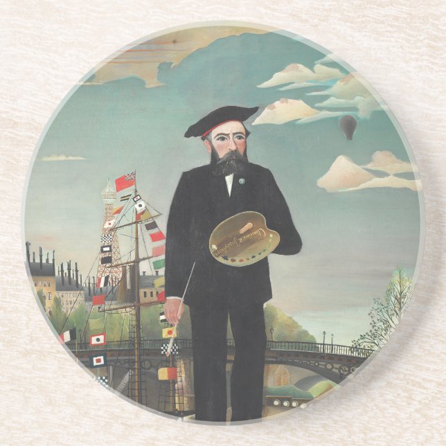 Porta-copos Myself: Portrait – Landscape, Henri Rousseau 1890 (Frente)