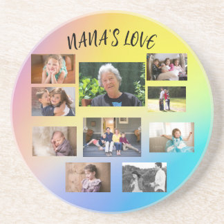 Porta-copos Nana's Love 10 Photo Modern Pink Blue Yellow