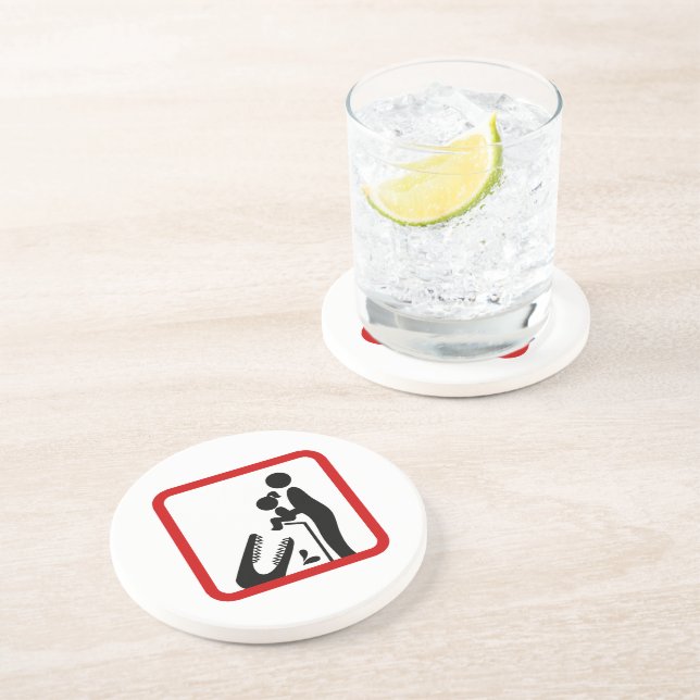 Porta-copos Não alimente a filha ao sinal de zoológico de croc (Lateral)