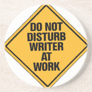 Porta-copos Não perturbe o escritor no trabalho