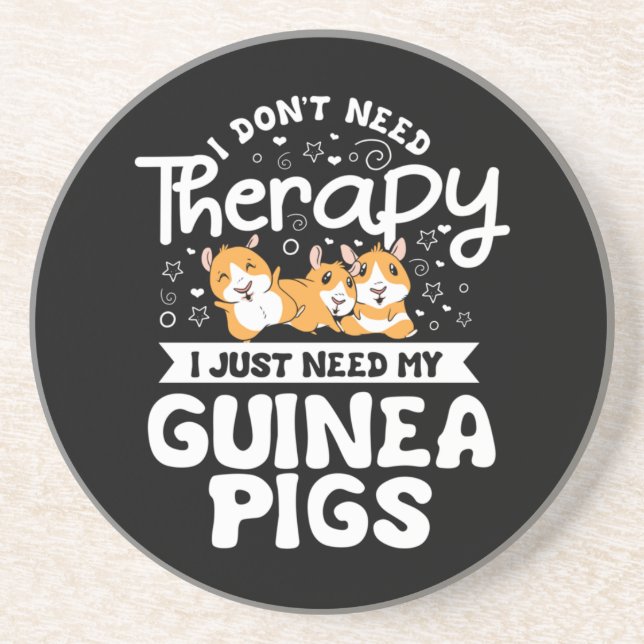 Porta-copos Não preciso de Therapy Guiné Pig Cavy Roddent (Frente)