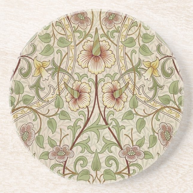 Porta-copos Narciso Clássico Flor de William Morris (Frente)