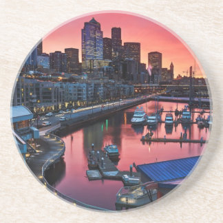 Porta-copos Nascer do sol no cais 66 que olha para baixo no