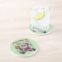 Porta-copos Natal do Pickleball Papai Noel