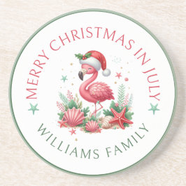 Porta-copos Natal em julho Flamingo