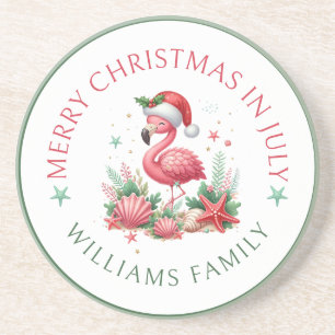 Porta-copos Natal em julho Flamingo
