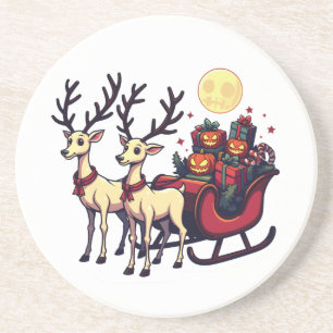 Porta-copos Natal no Halloween Reindeer Pumpkin Presente
